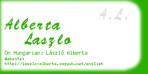 alberta laszlo business card